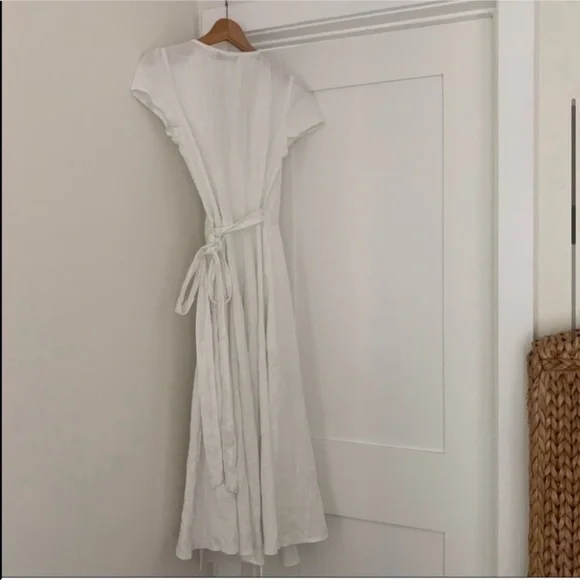 New Ralph Lauren Maxi Linen White Long Dress - Picture 6 of 13